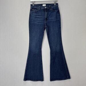 Hudson Hedi High Rise Flare Jeans Womens 27 Blue Dark Wash Denim Western Cowgirl